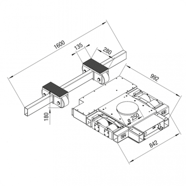  GKS Robot 10 Τιμόνι & πατίνι μεταφοράς 10000kg 