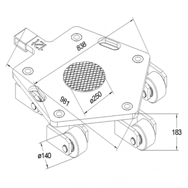 Περιστρεφόμενα φορεία μεταφοράς RL12-12000kg AΝΥΨΩΤΙΚΑ ΥΛΙΚΩΝ Περιστρεφόμενα φορεία μεταφοράς RL12-12000kg AΝΥΨΩΤΙΚΑ ΥΛΙΚΩΝ