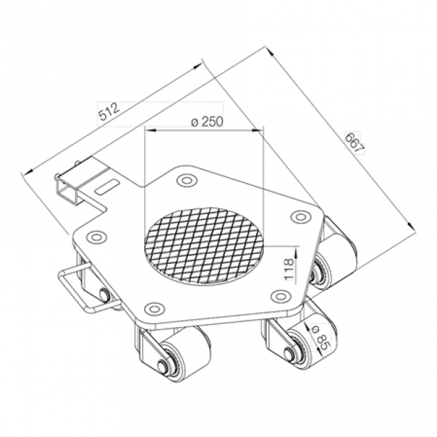 Περιστρεφόμενα φορεία μεταφοράς RL8-8000kg AΝΥΨΩΤΙΚΑ ΥΛΙΚΩΝ Περιστρεφόμενα φορεία μεταφοράς RL8-8000kg AΝΥΨΩΤΙΚΑ ΥΛΙΚΩΝ
