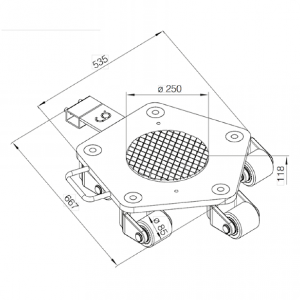 Rotating dolly RL6-6000kg  MATERIAL LIFTS