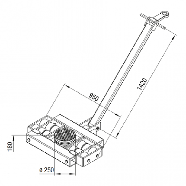 Steering Transport dolly L30-30000kg  MATERIAL LIFTS