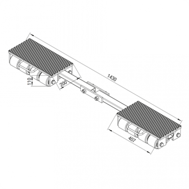 Transport dolly F12-12000kg  MATERIAL LIFTS