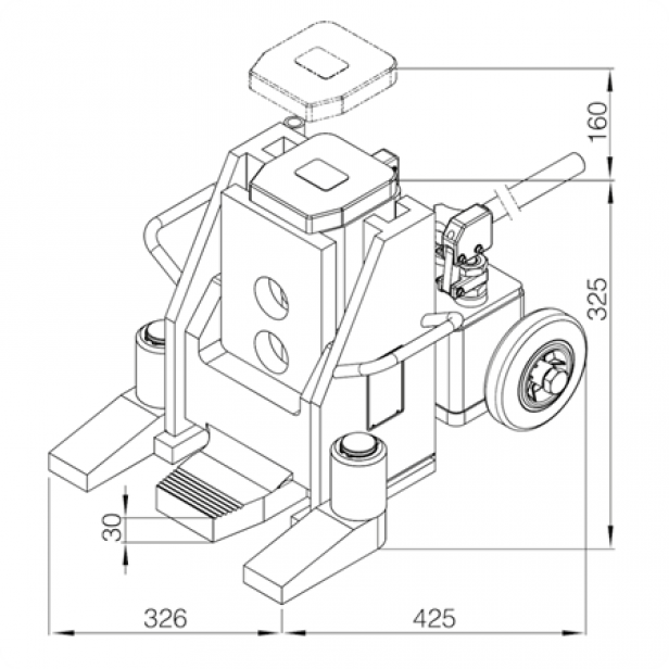 Υδραυλικός γρύλος 20000kg,160mm ανύψωση AΝΥΨΩΤΙΚΑ ΥΛΙΚΩΝ