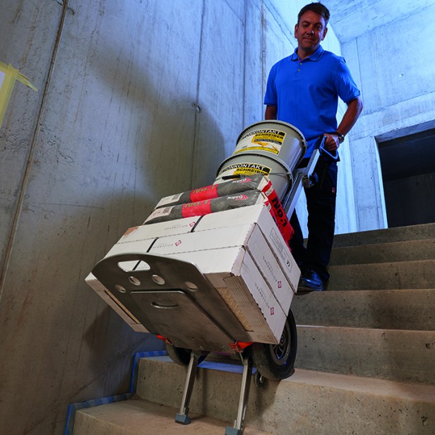 CARGOMASTER CC160 Electric stair climbing trolley, Battery-powered lifting trolley, Heavy object transport trolley for stairs, Professional moving equipment