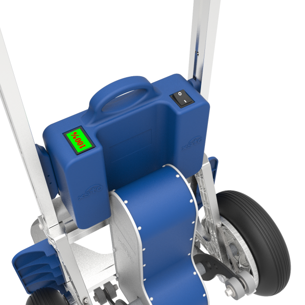 XSTO ZW7200G electric stair climbing cart, carries loads up to 200 kg on stairs safely and effortlessly, ideal for professional use