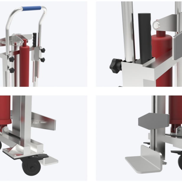 XSTO LMS lift moving system, 400 kg capacity, hydraulic technology, durable frame, ideal for use on flat ground without elevators