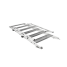 XSTO adjustable aluminum ladder 6 steps, reinforced build, compatible with hand trucks for loading and unloading on flat surfaces