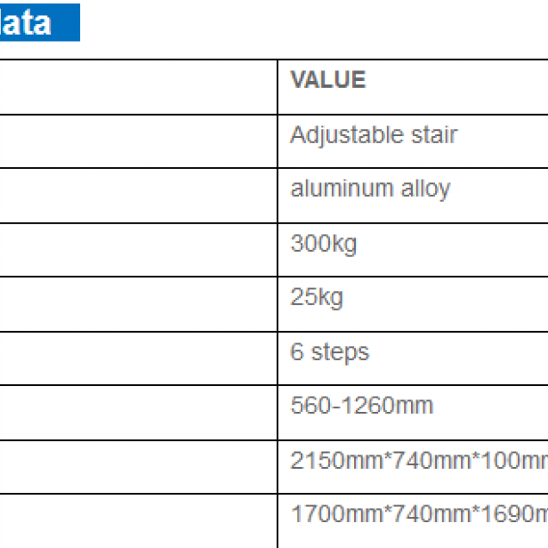 XSTO adjustable aluminum ladder 6 steps, reinforced build, compatible with hand trucks for loading and unloading on flat surfaces
