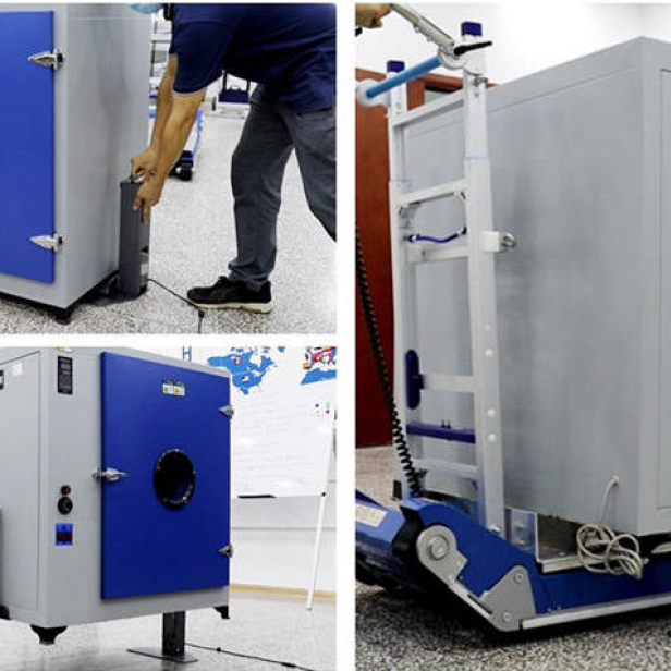 XSTO ELS420 ηλεκτρικό σύστημα ανύψωσης φορτίων, 420 kg, συνεργάζεται με καρότσια αναρρίχησης σκάλας, ανύψωση έως 250 mm, ιδανικό για φόρτωση και εκφόρτωση σε επίπεδο έδαφος