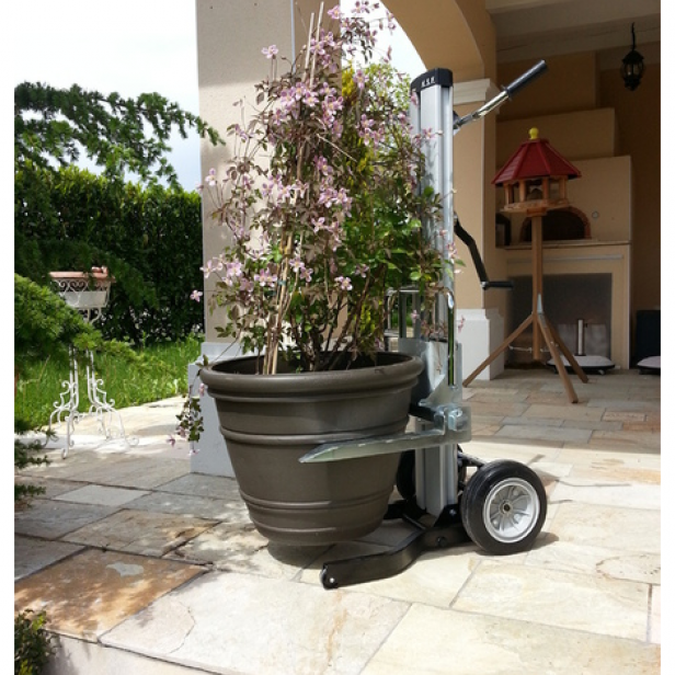 KSF ML2 trolley with platform 120 kg or fork 150 kg   Portable hand truck lifter ML2 with fork   KSF ML2 manual lifter trolley 150 kg