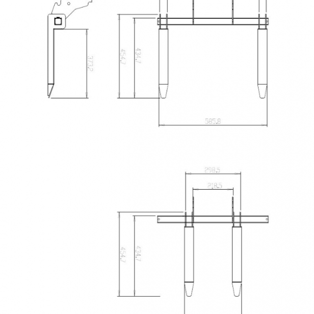 KSF ML2 trolley with platform 120 kg or fork 150 kg   Portable hand truck lifter ML2 with fork   KSF ML2 manual lifter trolley 150 kg