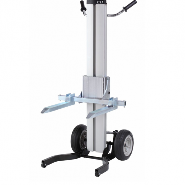 KSF ML2 trolley with platform 120 kg or fork 150 kg   Portable hand truck lifter ML2 with fork   KSF ML2 manual lifter trolley 150 kg