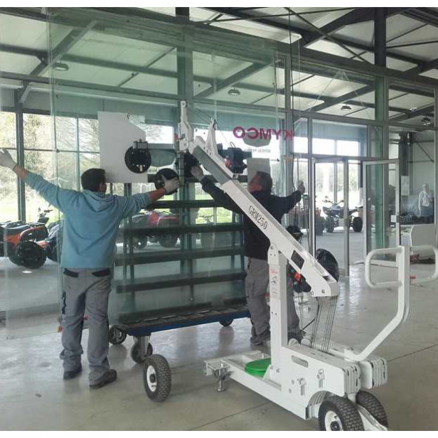 KSF GRM250 glass robot 250kg 2,9m Τηλεσκοπικό robot γυαλιού GRM250 250 kg GRM250 – jobsite glass lifter 360° κούνια