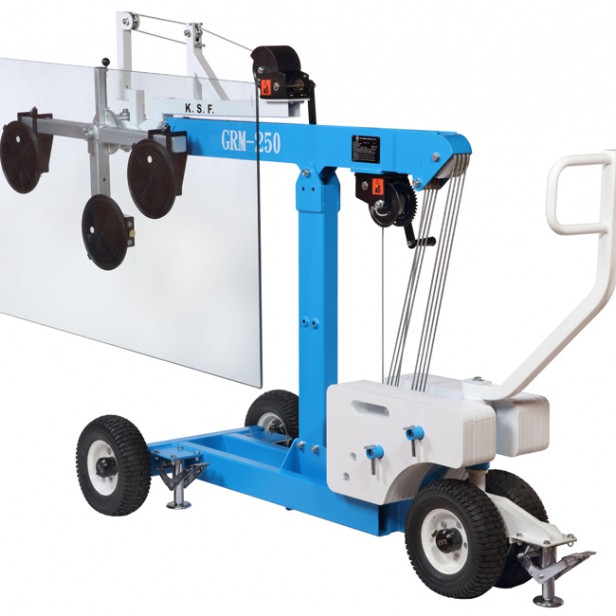 KSF GRM250 glass robot 250kg 2.9m Telescopic glass robot GRM250 250 kg GRM250 – jobsite glass lifter 360° cradle