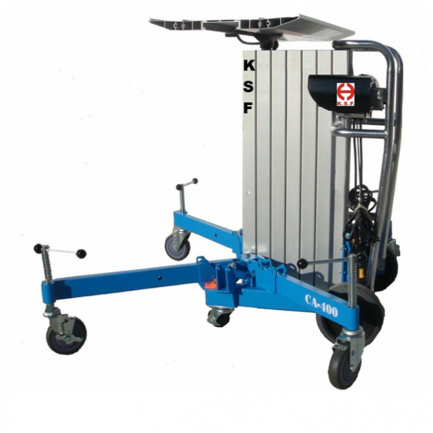 KSF CA400‑P – Φορητό Ανυψωτικό 150 kg KSF CA400‑P ηλεκτρικό lifter με πλατφόρμα 150kg 4m Φορητό ανυψωτικό CA400‑P 150 kg CA400‑P – πολυχρηστικό ανυψωτικό με πλατφόρμα