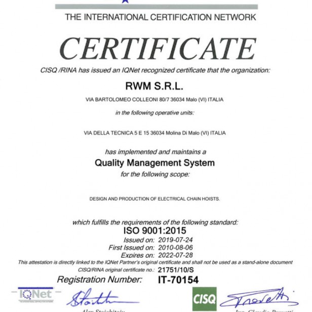 Chain hoist low headroom with electric trolley  lifting capacity 1000kg 380V HOISTS