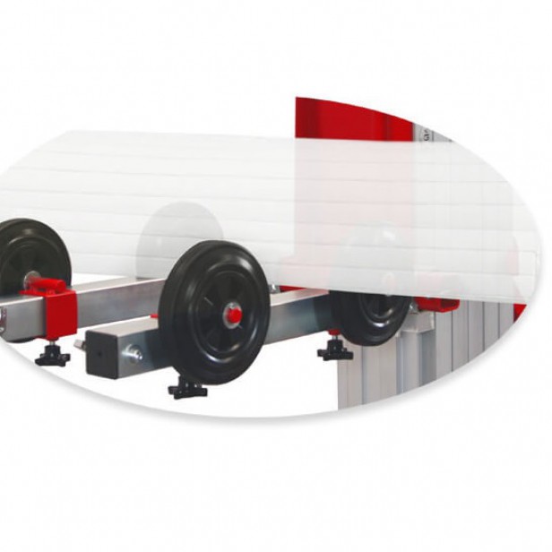 GUIL ACT‑06 adaptor for roller shutters installation  ACT‑06 adaptor with 4 × Ø 200 mm wheels  Roller door adaptor GUIL ACT‑06 for window shutters