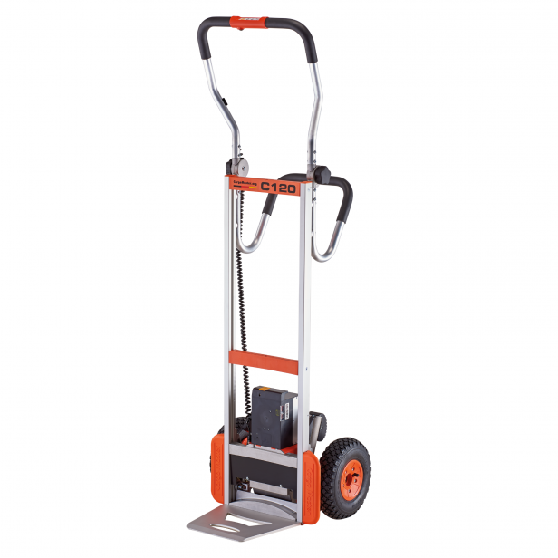 CARGOMASTER C120F,Electric stair climbing trolley, Battery-powered lifting trolley, Heavy object transport trolley for stairs, Professional moving equipment