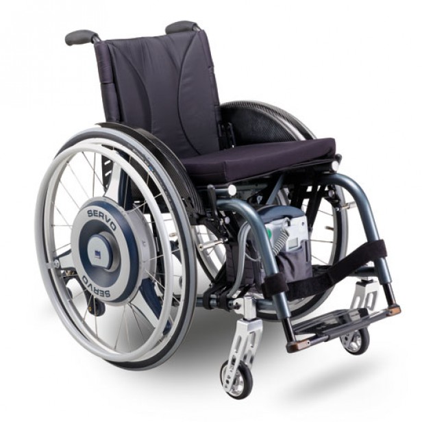 AAT SERVO add-on wheelchair drive SERVO electric add-on drive AAT SERVO add-on drive up to 55 km range