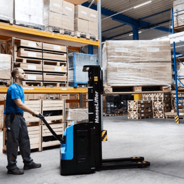 electric Pedestrian stacker E-DH12-MG 1200kg 2500mm up to 4200mm stroke FORKLIFTS
