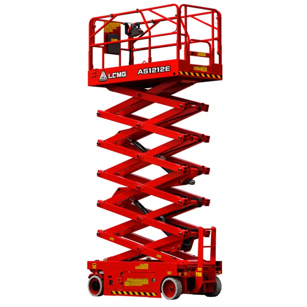 SCISSOR WORKING PLATFORM AS1212E 320KG 14M BOOM LIFTS-SCISSOR LIFTS-WORKSITE