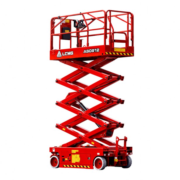 SCISSOR WORKING PLATFORM AS0812 450KG 10M BOOM LIFTS-SCISSOR LIFTS-WORKSITE