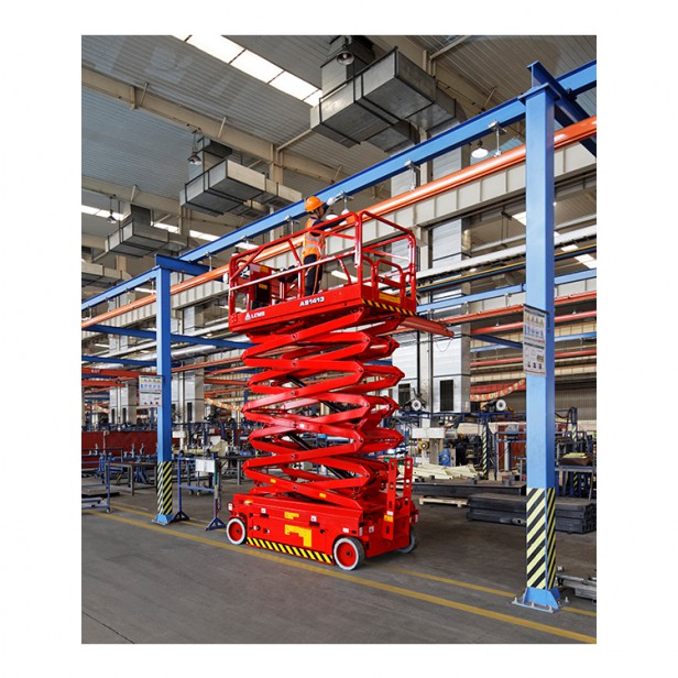 SCISSOR WORKING PLATFORM AS1413 320KG 15.8M BOOM LIFTS-SCISSOR LIFTS-WORKSITE