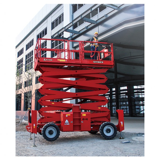 SCISSOR rough terrain WORKING PLATFORM SR1623 680KG 18M BOOM LIFTS-SCISSOR LIFTS-WORKSITE