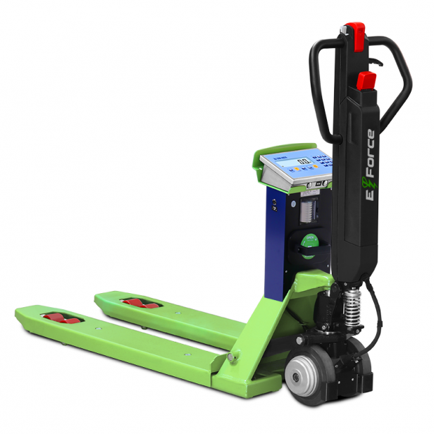 SEMI-ELECTRIC PALLET TRUCK EITH SCALE 1250KG,200MM STROKE TPW E-FORCE FORKLIFTS