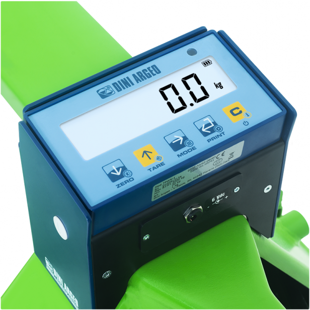 Χειροκίνητο παλετοφόρο με ζυγαριά 2000kg,200mm ανύψωση με επαναφορτιζόμενη μπαταρία TPWNBT 