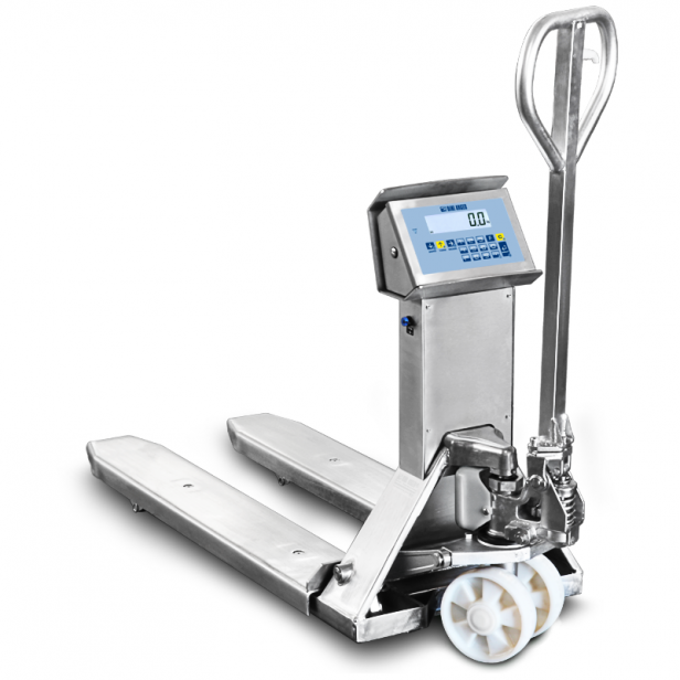 Ανοξείδωτο χειροκίνητο παλετοφόρο με ζυγαριά,2000kg TPWI "PRO" SERIES 