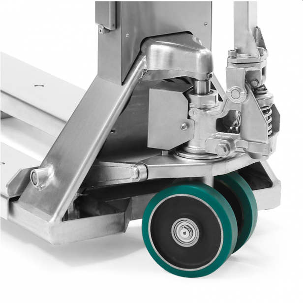 Ανοξείδωτο χειροκίνητο παλετοφόρο με ζυγαριά 2000kg,TPWI "EX" 3GD SERIES 