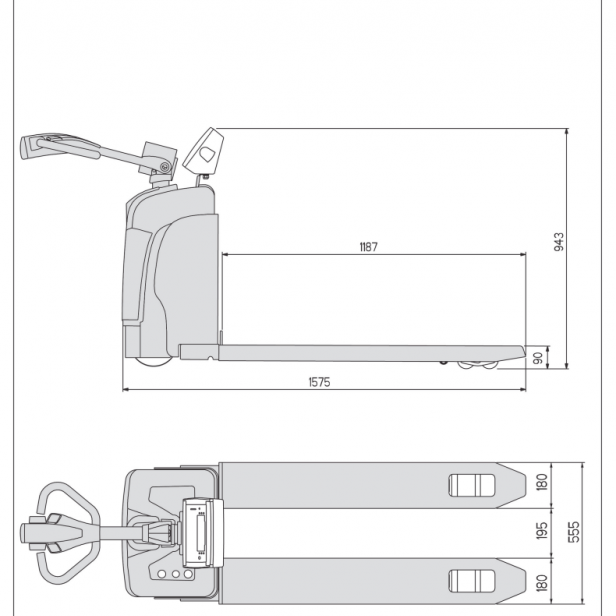 Full electric pallet truck with scale 1200kg,ELWL “LOGISTIC” SERIES 