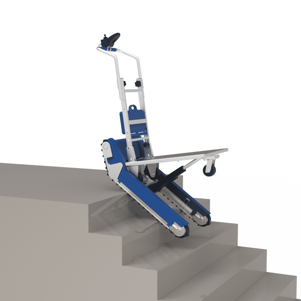 XSTO CT310 Ηλεκτρικό καρότσι για σκάλες, Φορτίο έως 310 kg, Αυτορύθμιση πλατφόρμας, Ανελκυστήρας με joystick, Πλατφόρμα ανύψωσης αυτόματης κλίσης, Αδιάβροχη προστασία IP54, Χαμηλού θορύβου <70 dB, Επαγγελματικός εξοπλισμός μεταφοράς