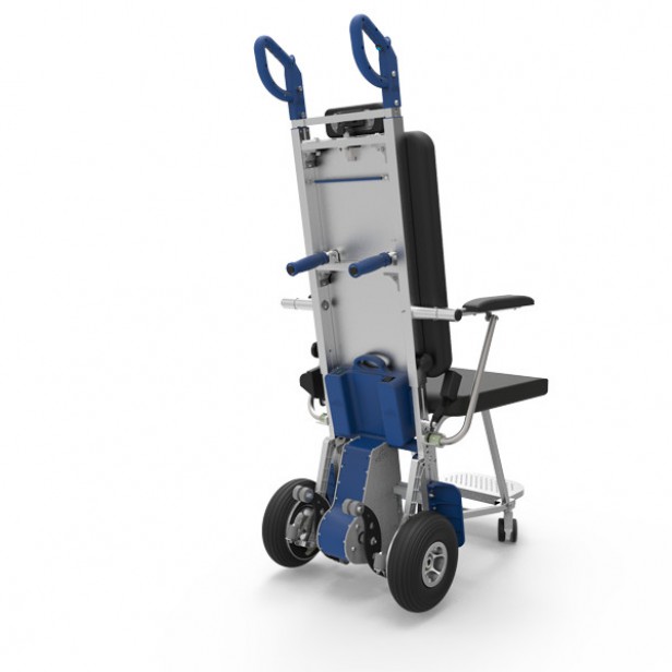 XSTO TR140C electric stair climbing chair, attendant control, transport of individuals with limited mobility on stairs, lightweight, safe and easy to use