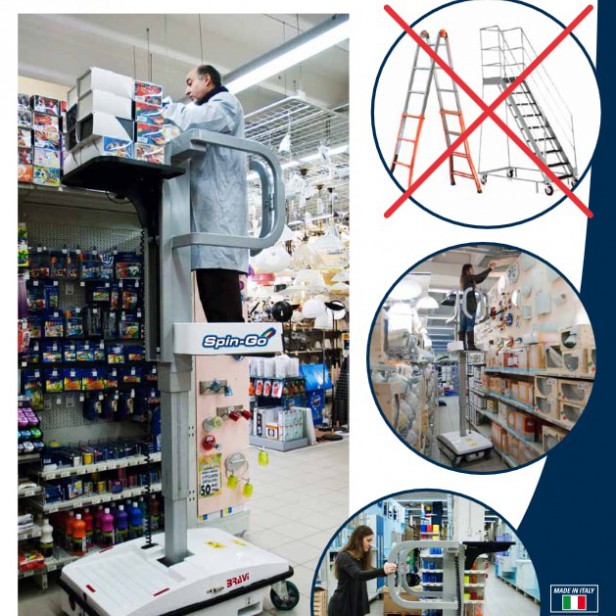 BRAVI ΜΗΧΑΝΗΜΑ ΣΥΛΛΟΓΗΣ ΠΑΡΑΓΓΕΛΙΩΝ ORDER PICKER  Spin-Go 4,1M ΥΨΟΣ ΕΡΓΑΣΙΑΣ