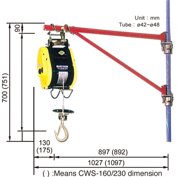COME UP CRH0710 | Περιστρεφόμενη βάση στήριξης ίδανική για CWS-80 για φορτία εώς 250 Kg