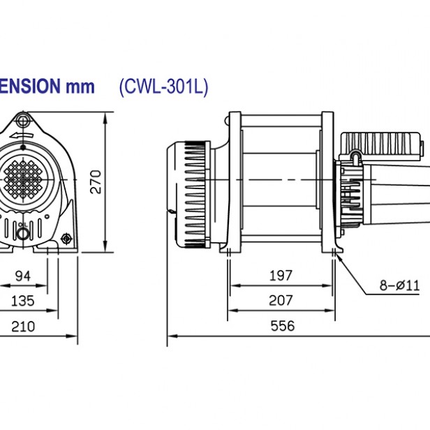 COME UP CWL-301L βαρούλκο 300 kg   Βαρούλκο 58 m COME UP CWL-301L   Μονοφασικό AC βαρούλκο CWL-301L   Βαρούλκο συρματόσχοινου υψηλής ταχύτητας COME UP CWL-301L