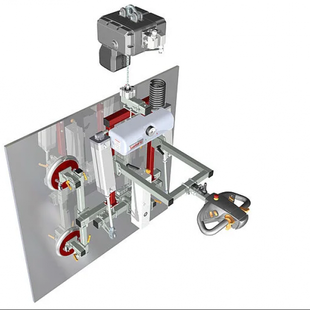 BARBARIC GLASS VACUUM LIFTER WITH CHAIN HOIST UGL4 - 500KG