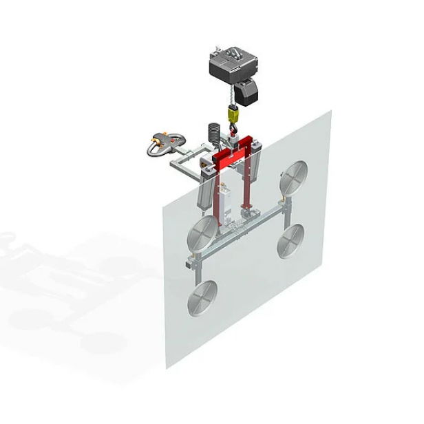 BARBARIC GLASS VACUUM LIFTER WITH CHAIN HOIST UGL4 - 500KG
