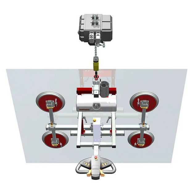 GLASS VACUUM UGL2 WITH ROTATION & CHAIN HOIST FOR LIFTING UP TO 2M 500KG 