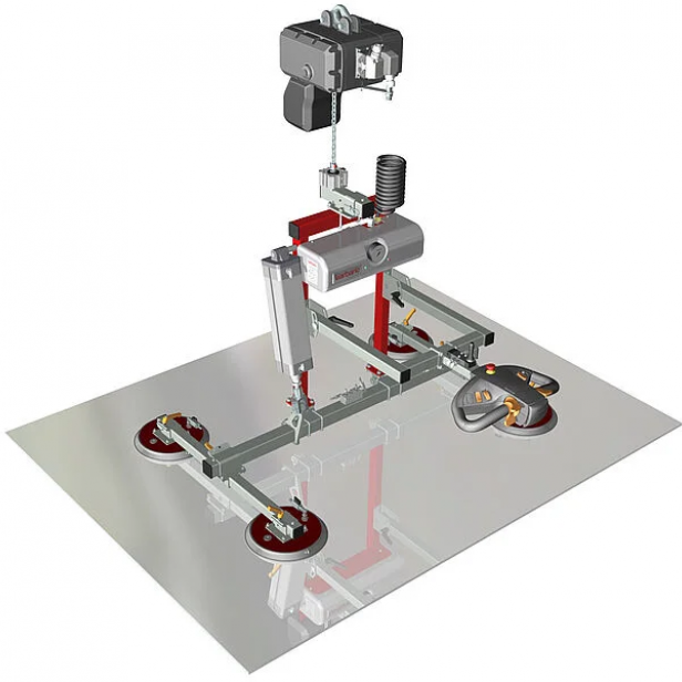 GLASS VACUUM UGL3 WITH TILT &  CHAIN HOIST FOR LIFTING UP TO 2M 500KG 