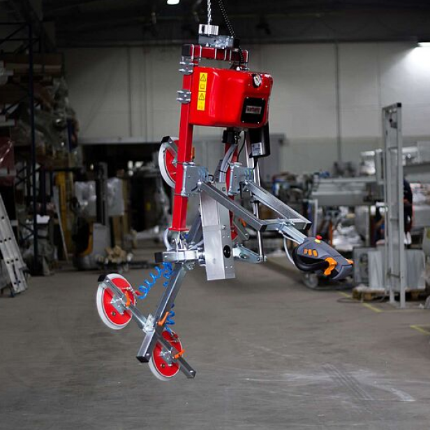 GLASS VACUUM UGL4E WITH ROTATION-TILT & CHAIN HOIST FOR LIFTING UP TO 2M 500KG 