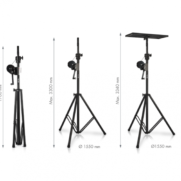 GUIL ELC‑700 manual telescopic lift 3.30m / 85kg manual winch winch lift stage lifting / rigging compact lift