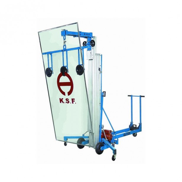 KSF GL850 AC – AC/DC ηλεκτρικό ανυψωτικό γυαλιού 300 kg 8,7 m Τηλεσκοπικό ανυψωτικό γυαλιού με AC/DC τροφοδοσία Ανυψωτικό γυαλιού KSF για προσόψεις και φωταγωγούς