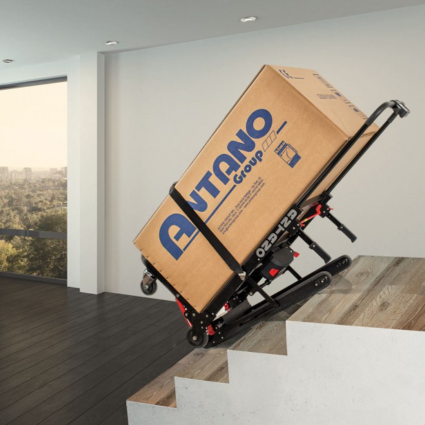 Electric stair climber 160 kg  Cargo cart for straight stairs  Professional stair climber with 160 kg capacity  Stair cart for residential use  Stair climber for retail applications