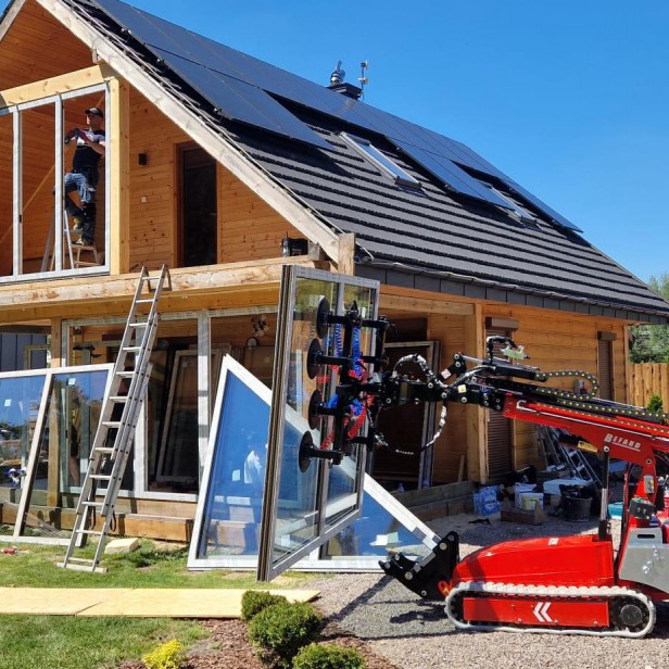 Befard XGR800.1, ερπυστριοφόρο ρομπότ τοποθέτησης τζαμιών, vacuum manipulator 800 kg, ρομπότ εγκατάστασης υαλοπινάκων