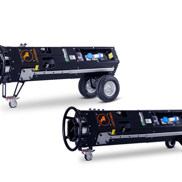 LUXTOWER LUX S10 LED lighting tower with 6×50W floodlights  Portable light tower LUX S10 up to 4.5 meters height  Electric-powered LUX S10 light tower 2500m² coverage