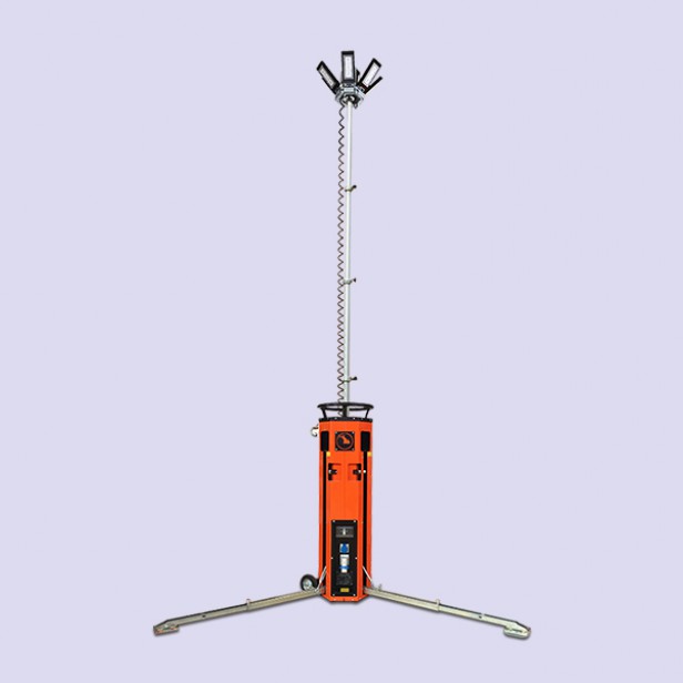 LUXTOWER LUX S10 LED lighting tower with 6×50W floodlights  Portable light tower LUX S10 up to 4.5 meters height  Electric-powered LUX S10 light tower 2500m² coverage