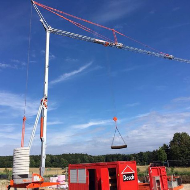 SELF ERECTING CRANE GA 138 MAX LOAD 4000 KG - 12.5Μ & 100KG - 38M & 22.5M HEIGHT 